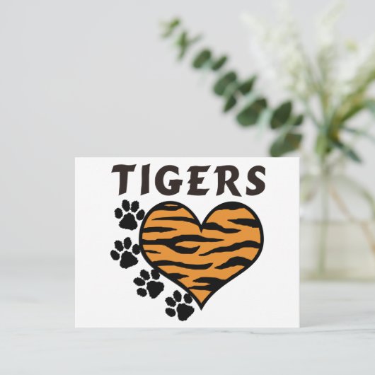 Tigers Postkarte (Stehend Vorderseite)
