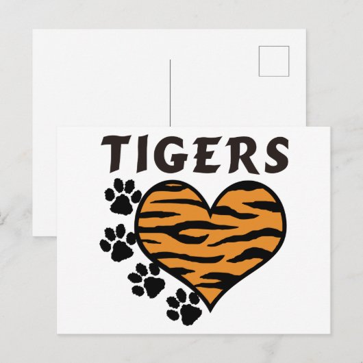 Tigers Postkarte (Vorne/Hinten)