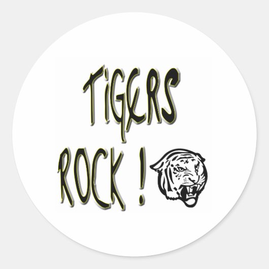 Tigers Rock! Aufkleber (Vorderseite)
