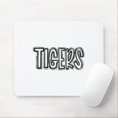 Tigers Schwung Schulgeist Orange Schwarzer Fußll S Mousepad (Mit Mouse)