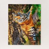 Tigers sind große Katzen. Puzzle (Vertikal)