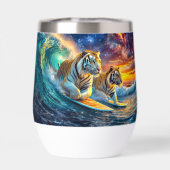 Tigers Surfing Space Design von Rich AMeN Gill (Rückseite)