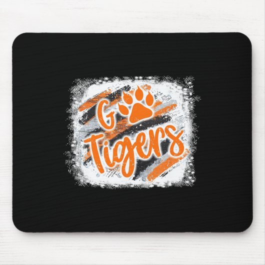 Tigers Swash Schulgeist Orange Schwarze Fußball S Mousepad (Vorne)