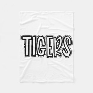 Tigers Swash Schulgeist Orange Schwarzer Fuß Spo Fleecedecke