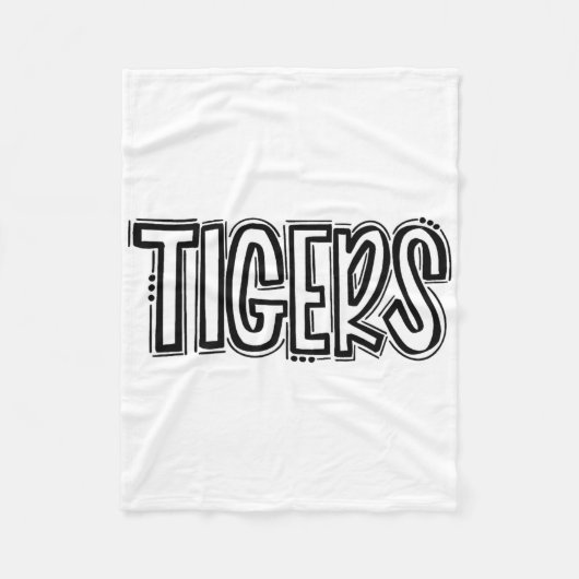 Tigers Swash Schulgeist Orange Schwarzer Fuß Spo Fleecedecke (Vorderseite)