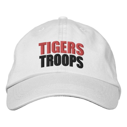 Tigers Troops Hat Bestickte Baseballkappe (Vorderseite)