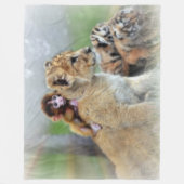 Tigers und Monkey Fleece Blanket (Vorderseite)