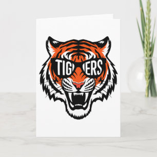 Tigers Vintage-Sport-Name-Design Männer Frauen Mäd Karte