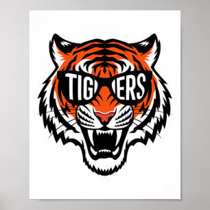 Tigers Vintage Sport Name Design Männer Frauen Mäd Poster