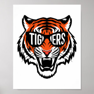 Tigers Vintage Sport Name Design Männer Frauen Mäd Poster