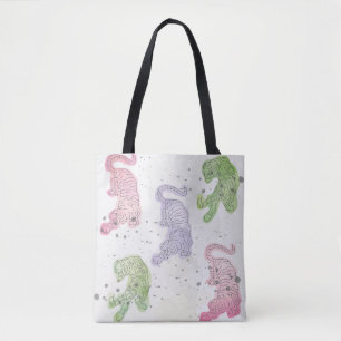 Tigers Wasserfarbmuster Tasche