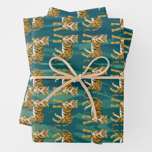 Tigers Wrapping Paper Sheets Geschenkpapier Set (Beispiel)