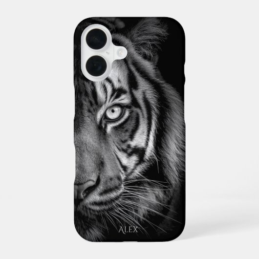 Tigerschutzhülle – Anpassbar iPhone 16 Hülle (Rückseite)