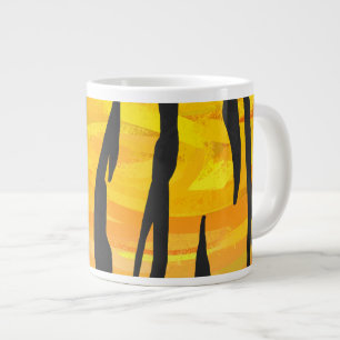 Tigerschwarz und Orange drucken Jumbo-Tasse