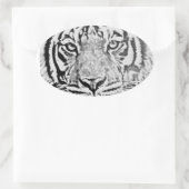 Tigerstärke_ Ovaler Aufkleber (Tasche)
