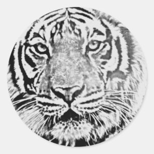 Tigerstärke_ Runder Aufkleber