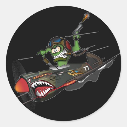 Tigersticker Runder Aufkleber (Vorderseite)