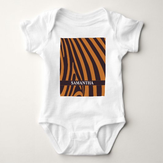 Tigerstreifen Baby Strampler (Vorderseite)