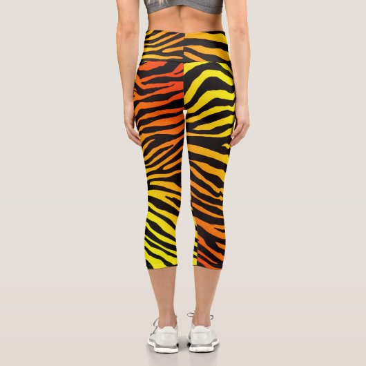 Tigerstreifen Capri Leggings (Rückseite)