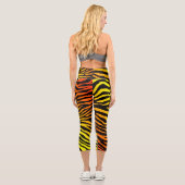 Tigerstreifen Capri Leggings (Rückseite)