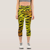 Tigerstreifen Capri Leggings (Vorderseite)