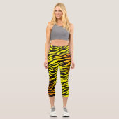 Tigerstreifen Capri Leggings (Vorderseite)