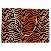 Tigerstreifen drucken große Geschenktasche Geschenktüte (Rückseite)
