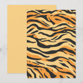 Tigerstreifen Einladung (Vorne/Hinten)