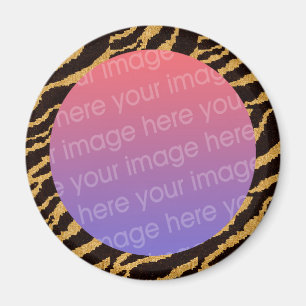 Tigerstreifen-Foto Magnet