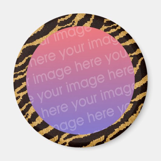 Tigerstreifen-Foto Magnet (Vorne)