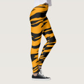 Tigerstreifen für Tiere Orange Leggings (Rechts)