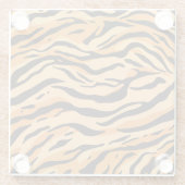 Tigerstreifen Glasuntersetzer (Rückseite)