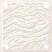 Tigerstreifen Glasuntersetzer (Rückseite)