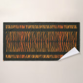 Tigerstreifen mit Rand Badehandtuch (Badehandtuch)