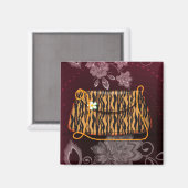 Tigerstreifen-Muster Magnet (Vorderseite/Rückseite)