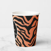 Tigerstreifen Pappbecher (Rückseite)