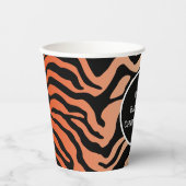 Tigerstreifen Pappbecher (Vorderseite)