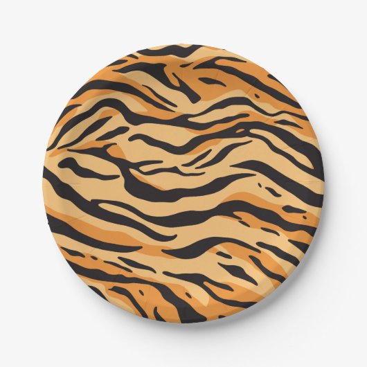 Tigerstreifen Pappteller (Vorderseite)