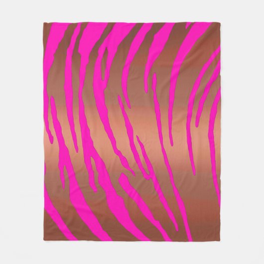 Tigerstreifen-Pinks Fleecedecke (Vorderseite)