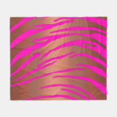 Tigerstreifen-Pinks Fleecedecke (Vorderseite (Horizontal))