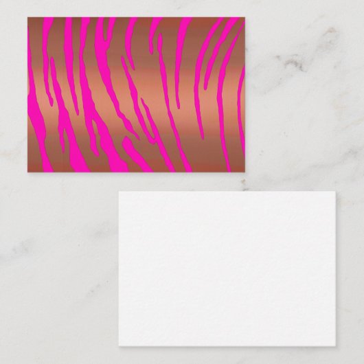 Tigerstreifen-Pinks Mitteilungskarte (Vorne/Hinten)