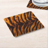 Tigerstreifen. Rechteckiger Pappuntersetzer (angewinkelt)