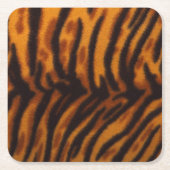 Tigerstreifen. Rechteckiger Pappuntersetzer (Vorderseite)