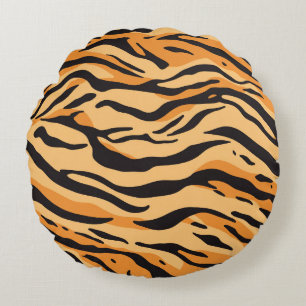 Tigerstreifen Rundes Kissen