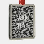 Tigerstripe Urban Camouflage - Schwarz & Grau Silbernes Ornament (Rechts)