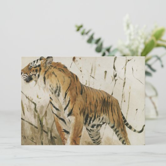 Tigerstudie | Wilhelm Kuhnert (Stehend Vorderseite)