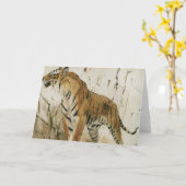 Tigerstudie | Wilhelm Kuhnert Karte (Gelbe Blume)