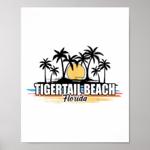 Tigertail Beach Florida Retro-Surferstrand für mic Poster