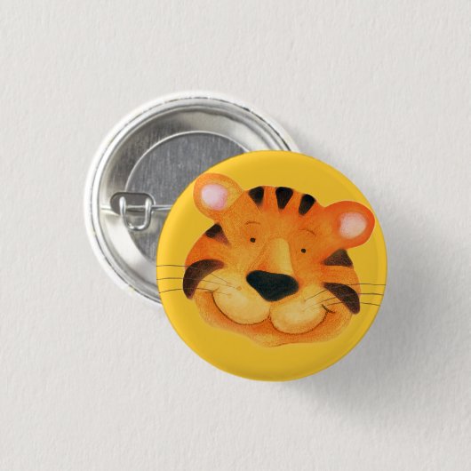 Tigertaste - orange & gelb button (Vorne & Hinten)