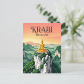 Tigertempel Thailand Postkarte (Stehend Vorderseite)